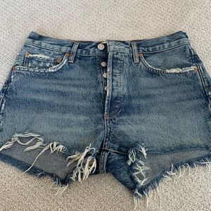 AGolde Parker cut-off denim shorts, size 27
